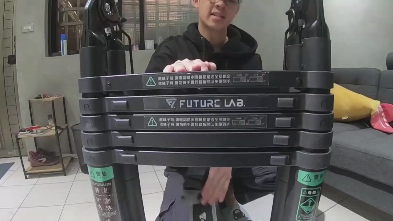 【Future Lab. 未來實驗室】SENROLADDER森羅梯3.8M 鋁梯 工作梯 伸縮梯 摺疊梯 人字梯 直梯 曲梯 鋁合金 product video thumbnail