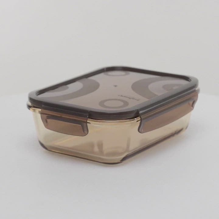 【美國康寧】Snapware 琥珀色耐熱可微波玻璃可微波保鮮盒-長方形 1050ml product video thumbnail