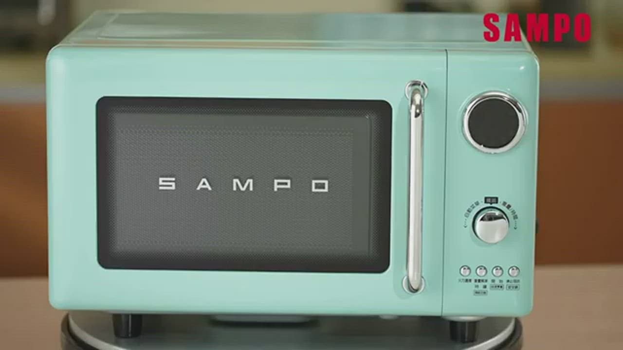 SAMPO聲寶 20L微電腦平台式經典美型微波爐 RE-C020PM product video thumbnail