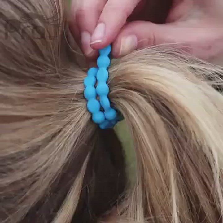 Pro Hair Tie 扣環髮圈8件組-馬卡龍 product video thumbnail