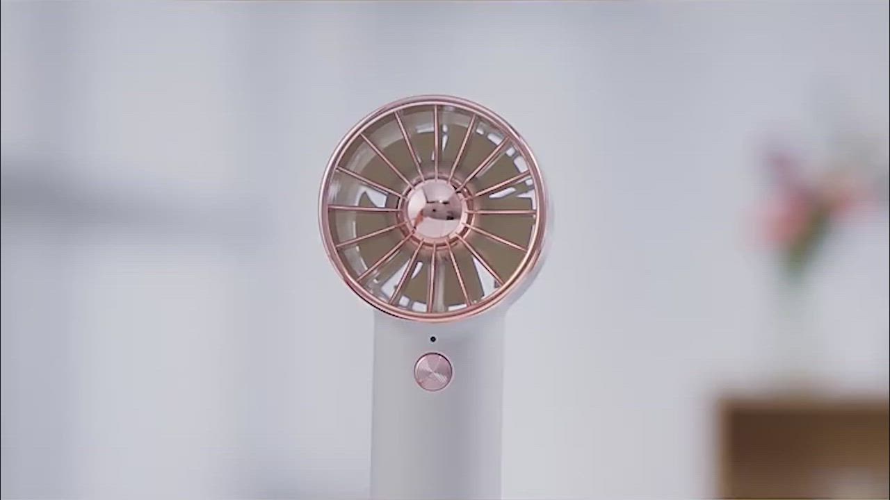Baseus 飛行家 三檔渦輪低噪音隨身風扇 手持/立式兩用迷你電風扇 台灣公司貨(淺紫) product video thumbnail