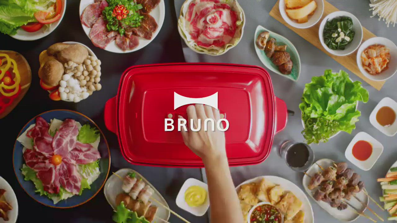 日本BRUNO 加大型多功能電烤盤 歡聚款 (奶茶色) product video thumbnail