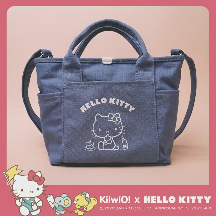 Hello Kitty x Kiiwi O! 聯名款．美式復古系列兩用帆布托特包 MOLLY (多色選) product video thumbnail